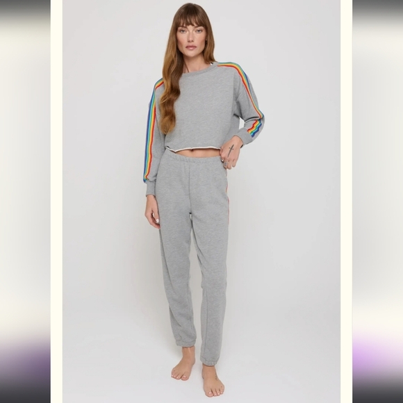 NEW! Spiritual Gangster, Cropped Pullover - Rainbow, Size Med, MSRP $148 - Picture 8 of 9